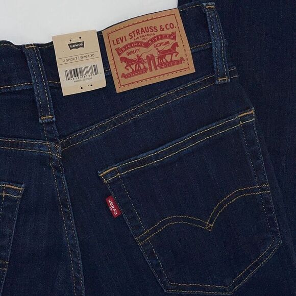 Levi's Womens 724 High Rise Dark Wash Slim Straight Jeans Blue Size 26 NWT‎ - Picture 9 of 15